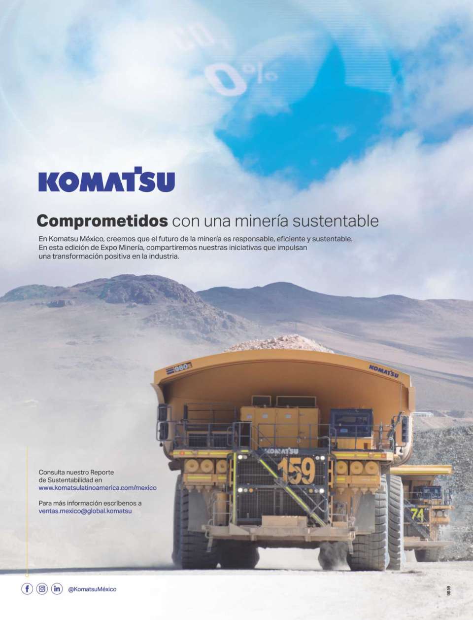 Mining Machinery and Equipment, Construction Machinery, KOMATSU present at EXPO MINERIA.